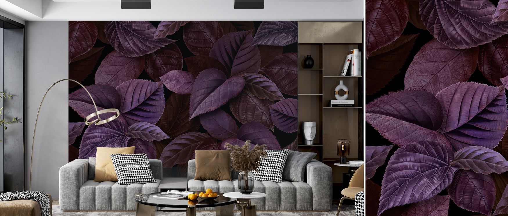 Balance flows within the Purple Leaves Wallpaper, where motifs arranged across tranquil tones enrich atmosphere with refinement and clarity. Each detail conveys charm, turning walls into expressive canvases. The design radiates botanical elegance, offerin