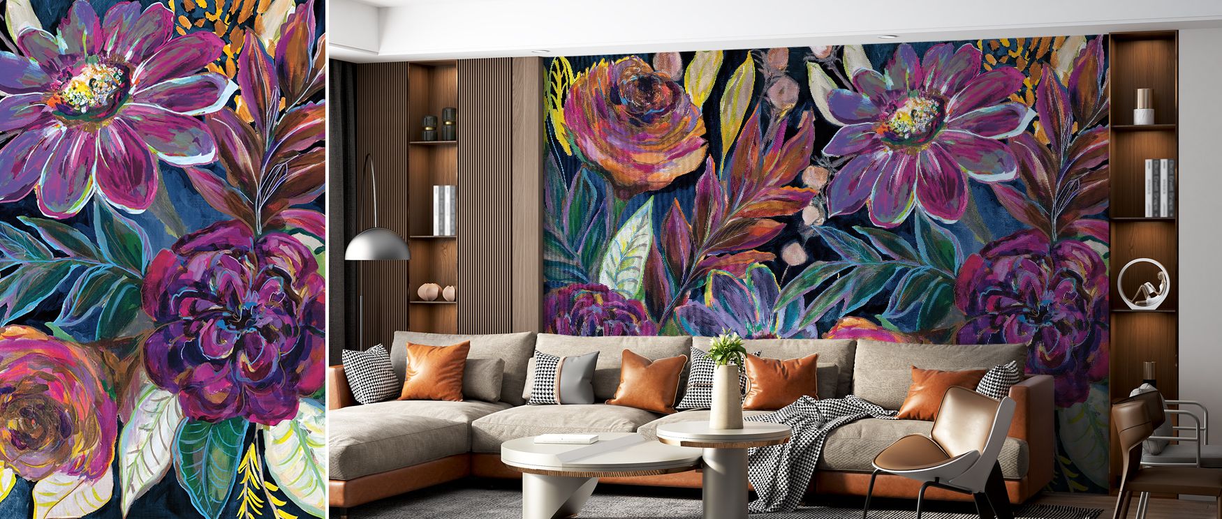 Layers of fluid abstraction make the Purple Perplexed Wallpaper an immersive visual experience, with bold brushlike movements sweeping across violet backgrounds to form endless depth. The interplay between light and shadow highlights areas of intensity th