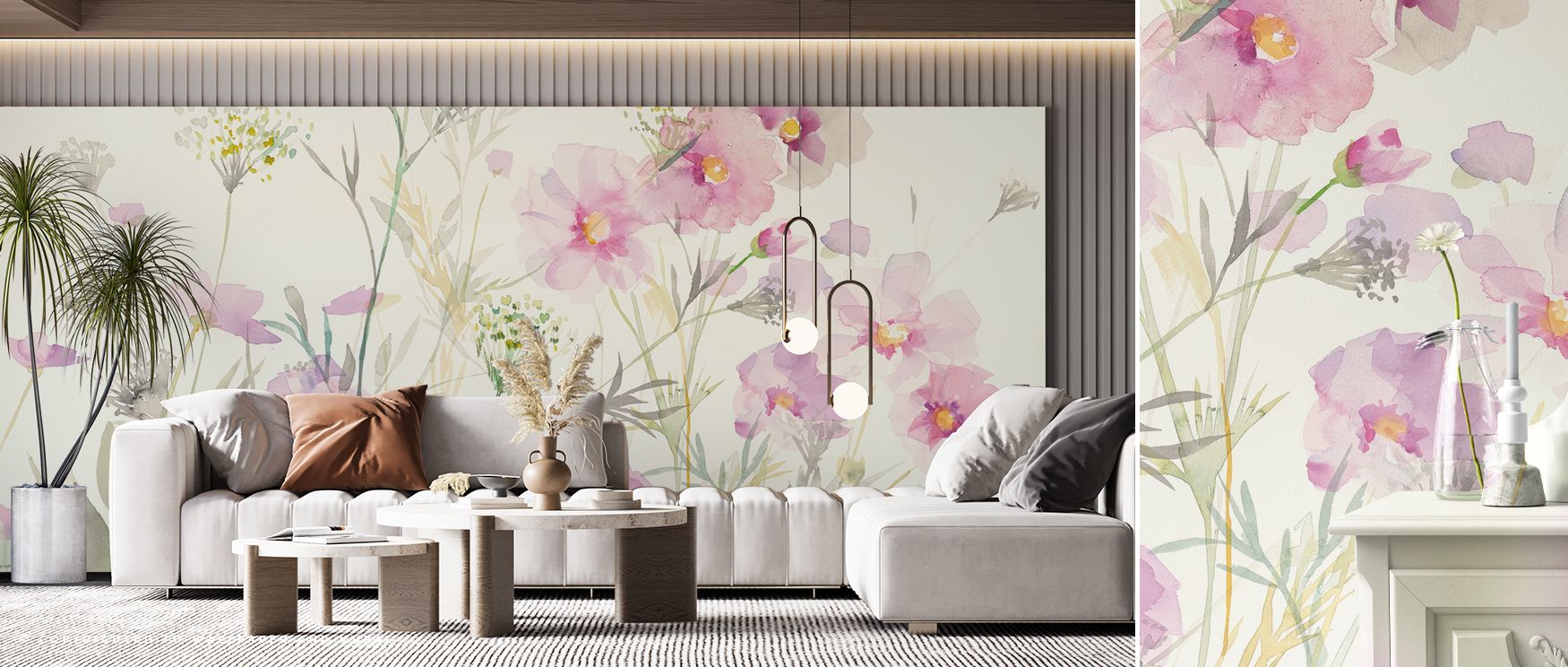 The Queen Annes Lace and Cosmos Wallpaper captures harmony of lace blooms and cosmos petals, layering natural motifs in rhythm. Each petal connects with another, creating balance. Suitable for offices or bedrooms, it fills spaces with airy elegance. The c