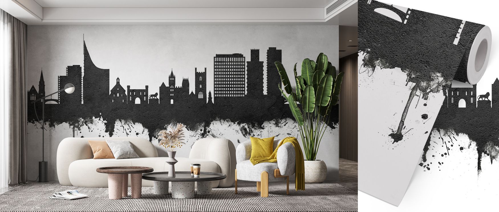 Through careful layering, the Reading England Skyline Black & White Wallpaper conveys history with rhythm and balance. Living rooms or offices transform into retreats of elegance, filled with monochrome poise. Its skyline imagery resonates with timeless p