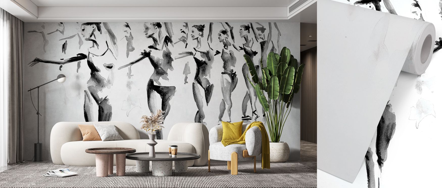 Rehearsal Wallpaper reflects creative rhythm through motifs layered in soft palette. Its impression conveys refinement, offering interiors calm atmosphere. The design adapts seamlessly, suiting varied décor styles. Bedrooms, offices, and living rooms all 