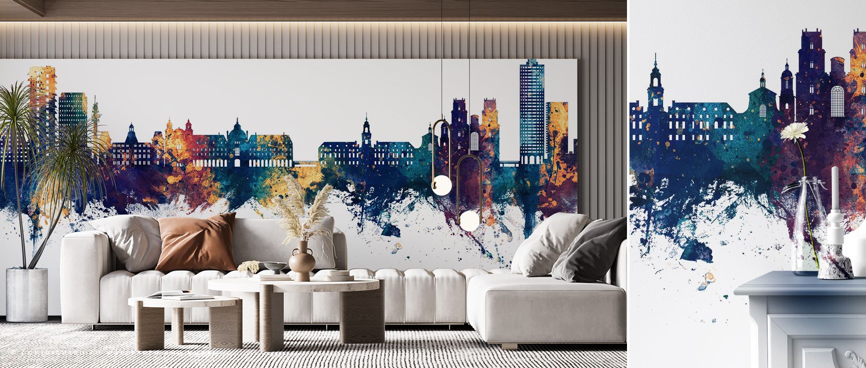 Rennes Skyline Wallpaper communicates refinement through muted palette of bronze and blue layered delicately across surfaces. Its impression sustains sophistication, enriching interiors naturally. Bedrooms, offices, and living rooms benefit from its influ