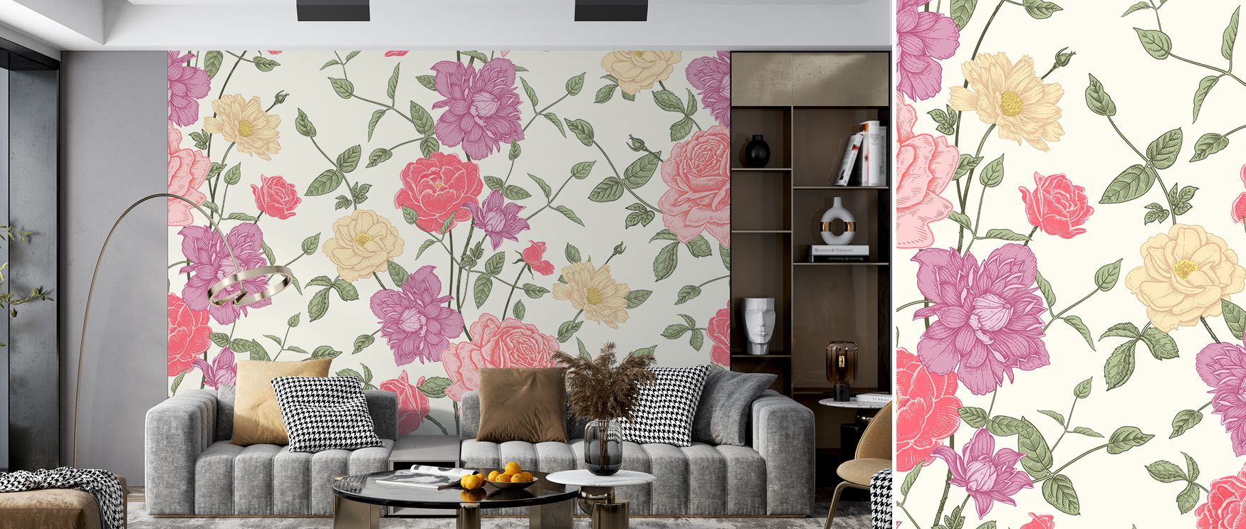 Retro Clematis Wallpaper expresses refinement through blossoms rendered in muted tones, creating calm resonance. Its impression enriches interiors with floral sophistication. Bedrooms, living rooms, and offices benefit from its influence, which sustains c