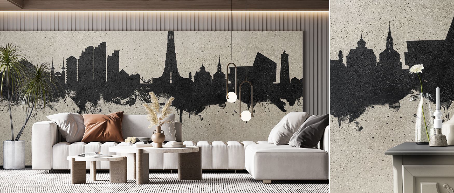 Reykjavík Skyline Wallpaper enriches interiors with subtle tones and architectural outlines that inspire reflection. The design feels modern yet historic, blending muted hues with textured depth. Its presence communicates strength without harshness, creat
