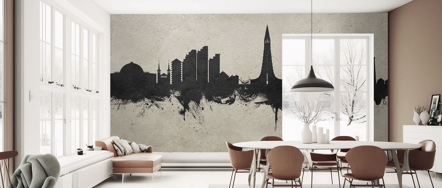 Reykjavík Skyline Wallpaper offers balance between permanence and grace, where muted tones meet textured contours. Its composition feels calm yet powerful, providing heritage-inspired atmosphere that suits varied décors. Subtle shading enriches depth, all