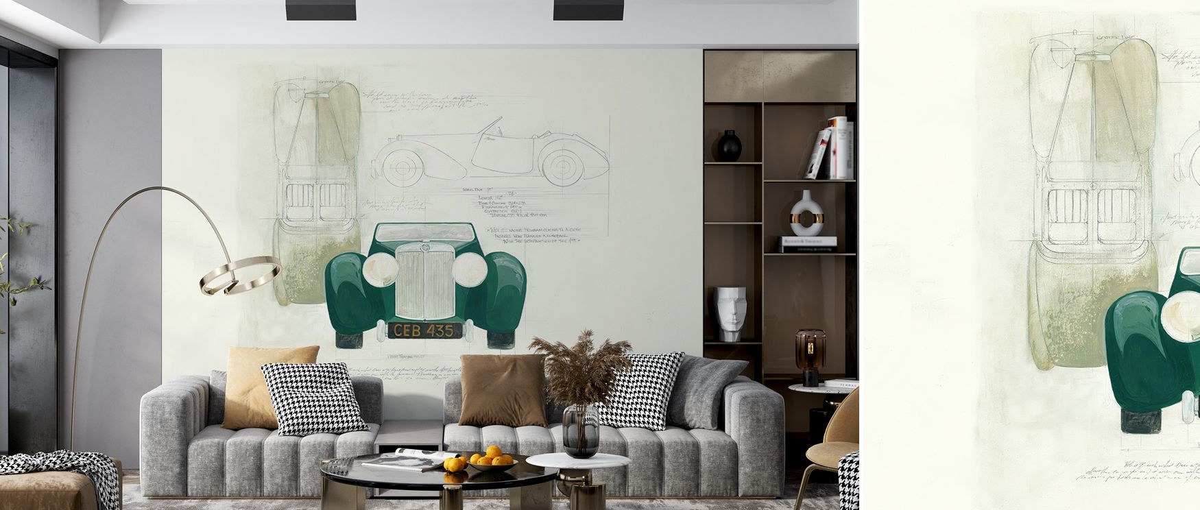 Roadster Plans Wallpaper conveys craftsmanship through precise motifs and muted tones that suggest strength and focus. Its impression feels industrial yet refined, making walls dynamic without excess. The design enhances spaces with atmosphere of creativi