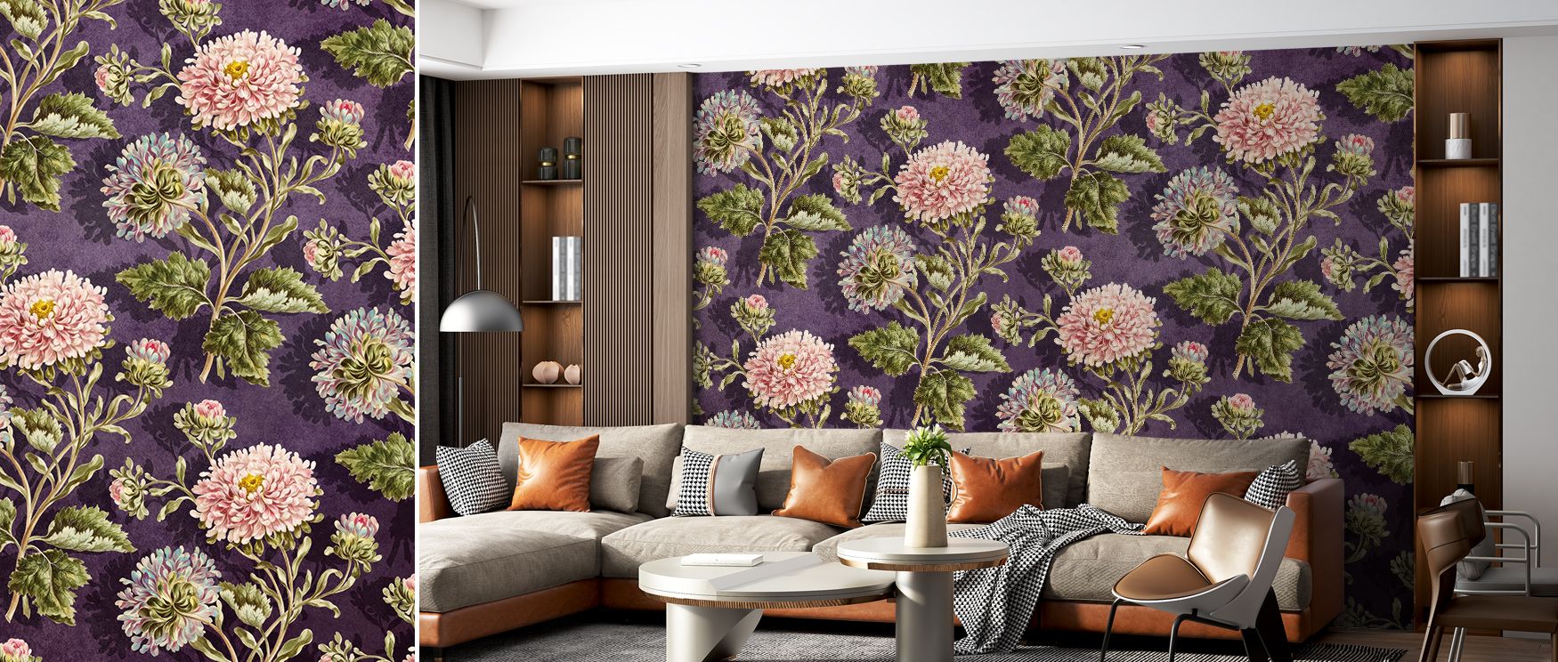 Royal Bouquet Wallpaper sustains elegance through blossoms layered delicately across surfaces. The muted palette enhances serenity, creating calm atmosphere of charm. Its composition enriches interiors with refinement, inspiring reflection while offering 