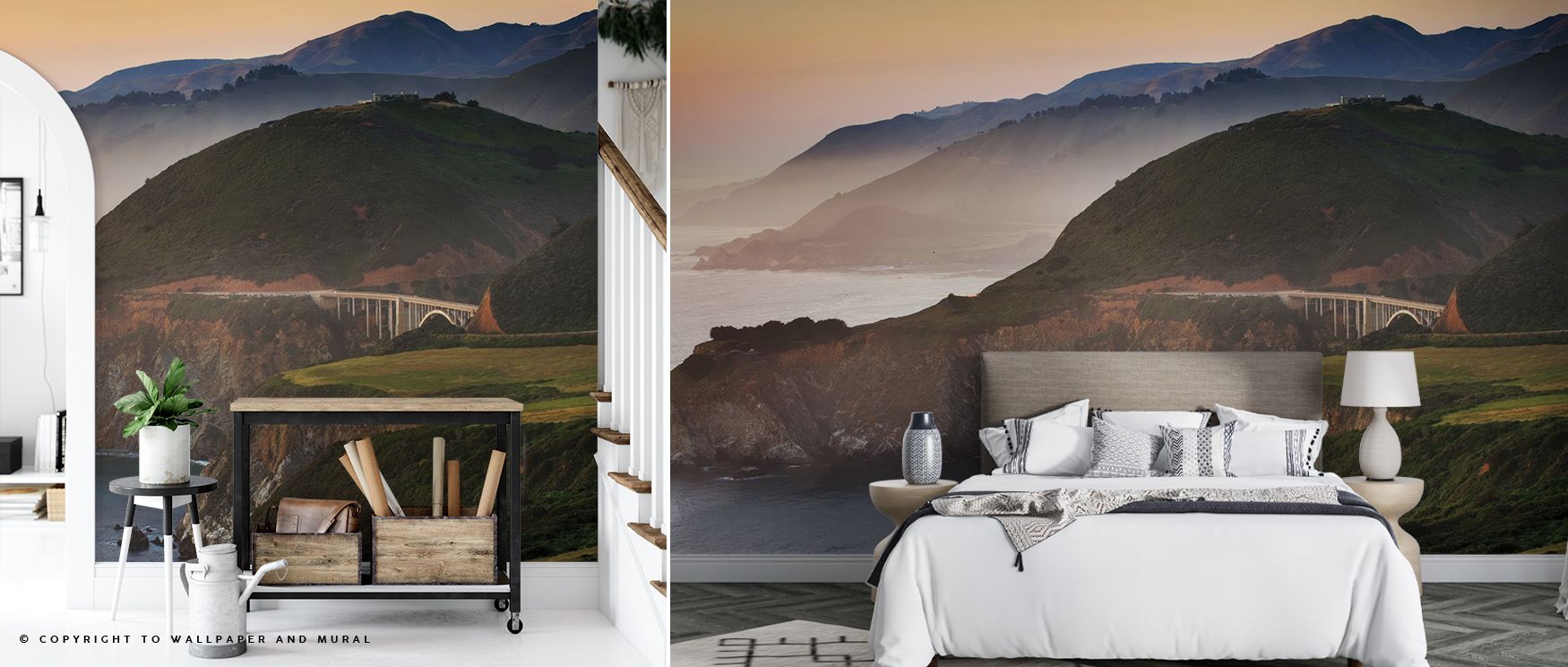 Rugged Coastal of Big Sur Wallpaper reveals majesty of coastline through textures that blend cliffs and sea in layered tones. Its composition suggests power and calm, creating atmosphere of reflection. The palette feels muted yet expressive, offering vers