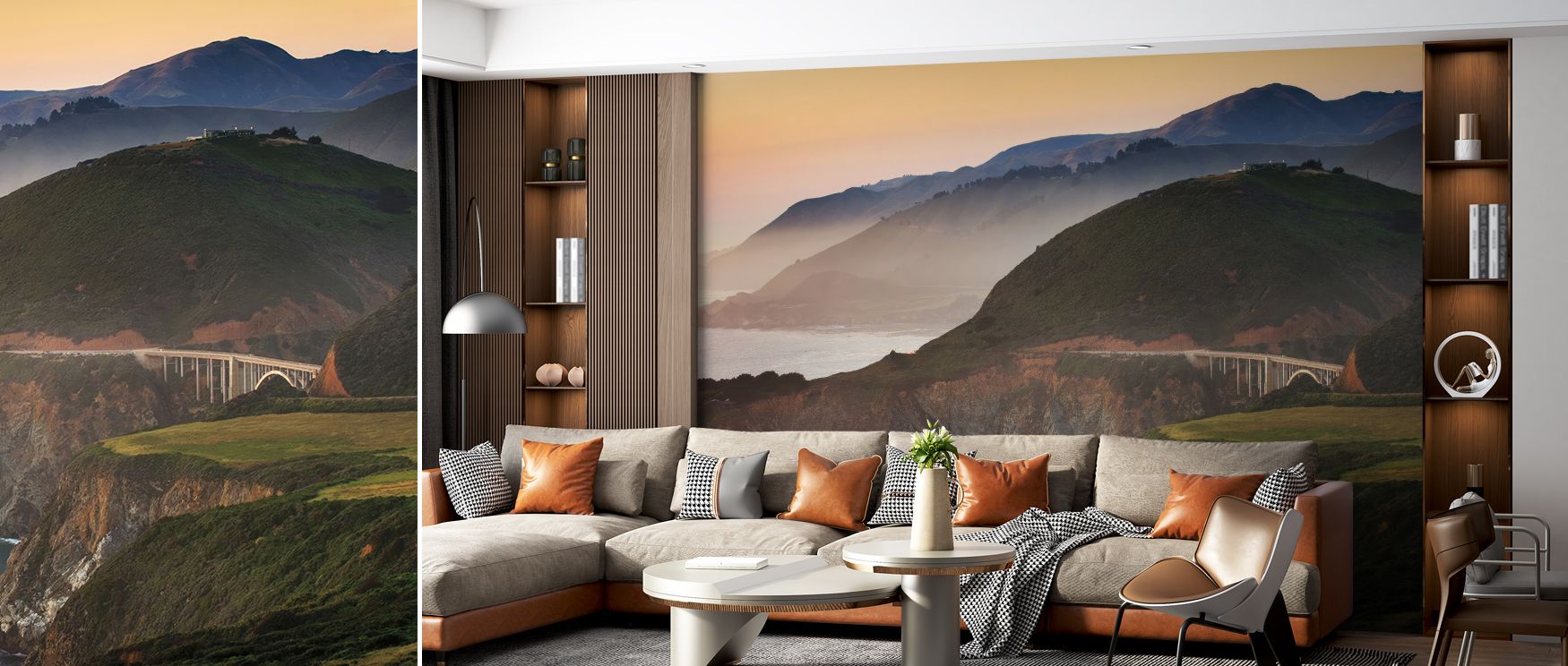 Rugged Coastal of Big Sur Wallpaper expresses coastal grace through layered tones of cliff and sea. Its composition conveys atmosphere of serenity, making walls distinctive. The palette provides balance, ensuring versatility across décors. Its influence i