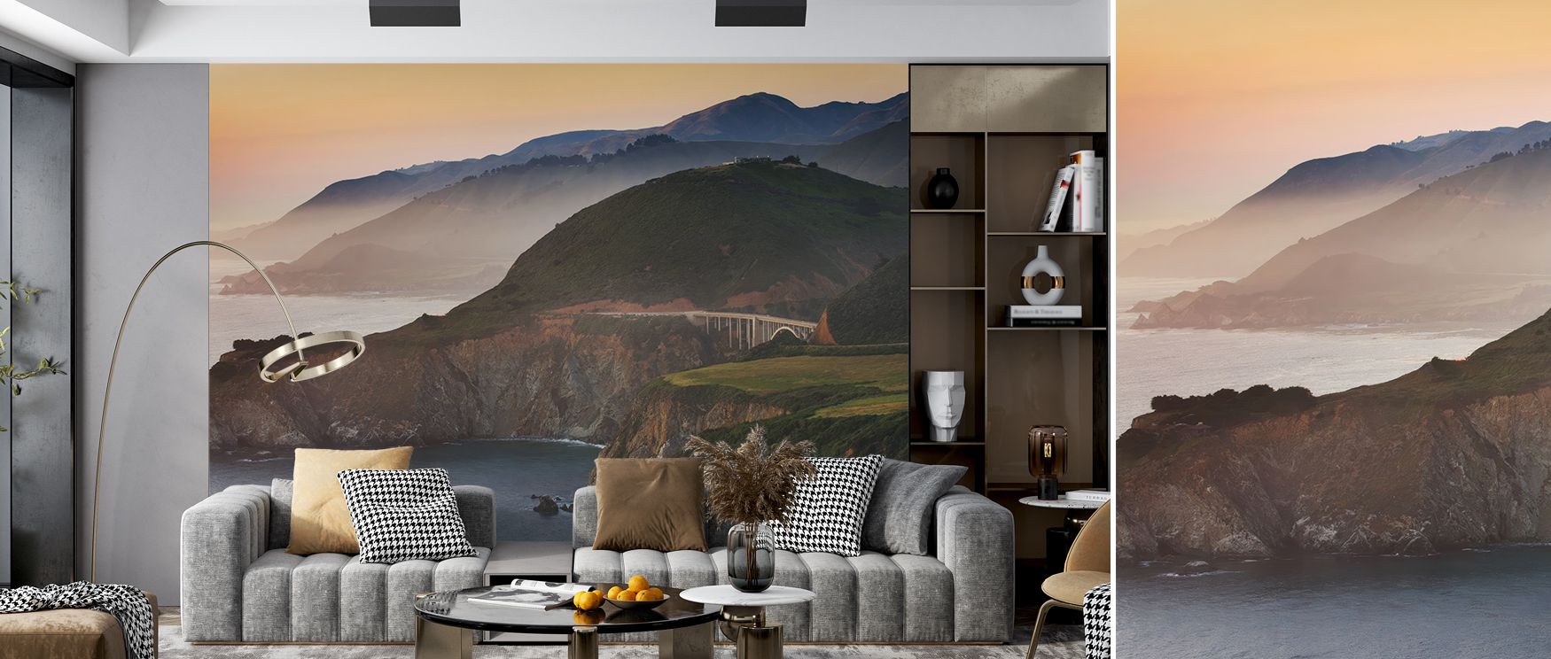 Rugged Coastal of Big Sur Wallpaper reveals nature’s artistry through cliffs and sea layered in muted palette. Its impression suggests calm strength, offering interiors balance and reflection. The tone adapts seamlessly, suiting varied styles. Bedrooms, o