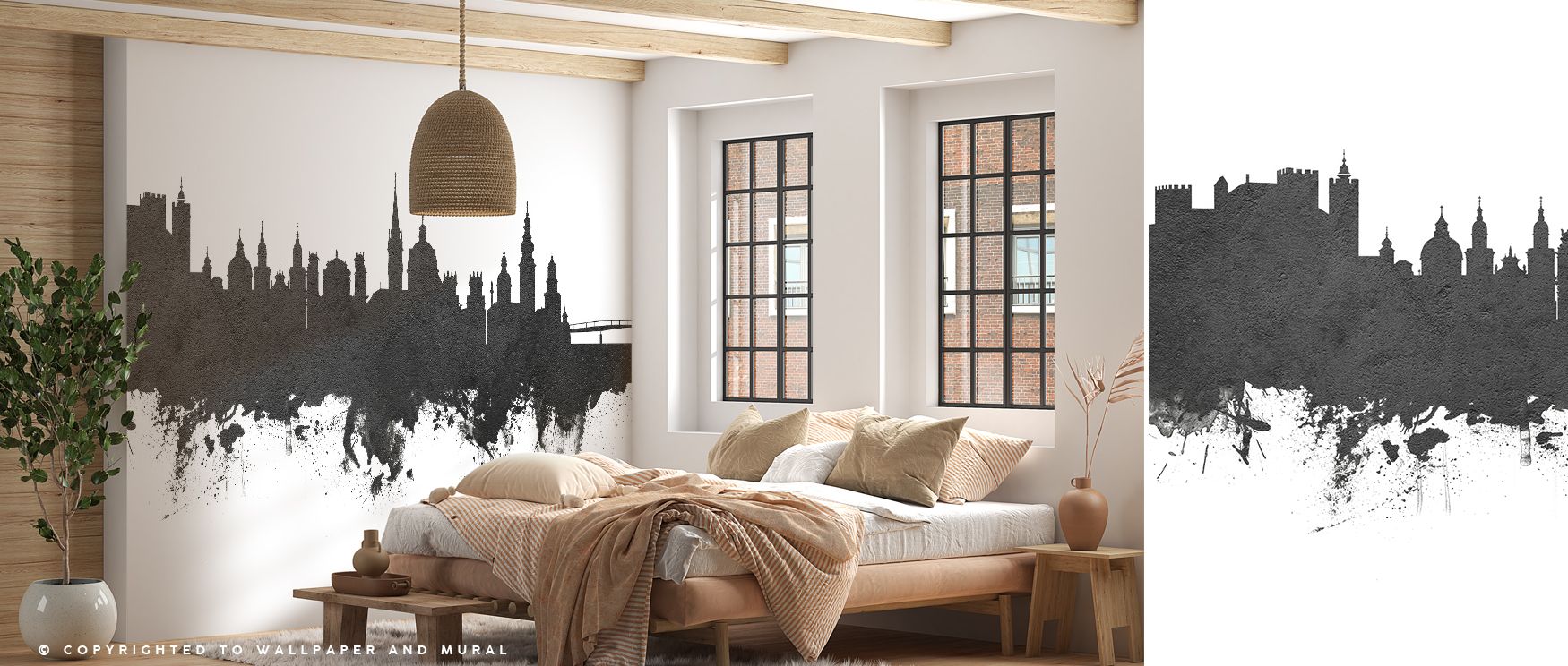 Salzburg Skyline Wallpaper reveals architectural grace through black and white contrasts layered delicately across surfaces. Its impression communicates sophistication, enriching interiors with calm balance. The palette ensures versatility, adapting acros