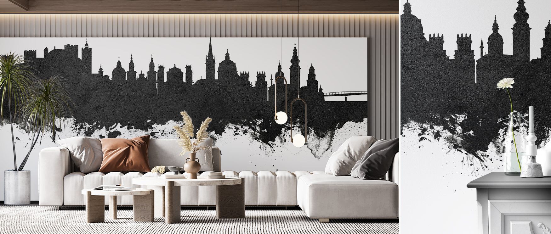 Salzburg Skyline Wallpaper communicates cultural identity through monochrome tones that sustain elegance. Its impression reflects heritage atmosphere, enriching interiors with balance and charm. The palette adapts seamlessly, suiting varied décor. Bedroom