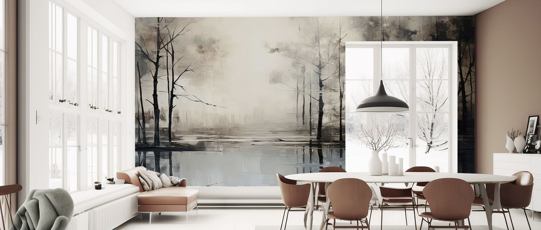 Scenic Evening Lake Wallpaper enhances interiors with twilight reflections rendered in muted palette. Its impression sustains refinement, enriching environments with calm presence. Bedrooms, offices, and living rooms benefit from its influence, which sust