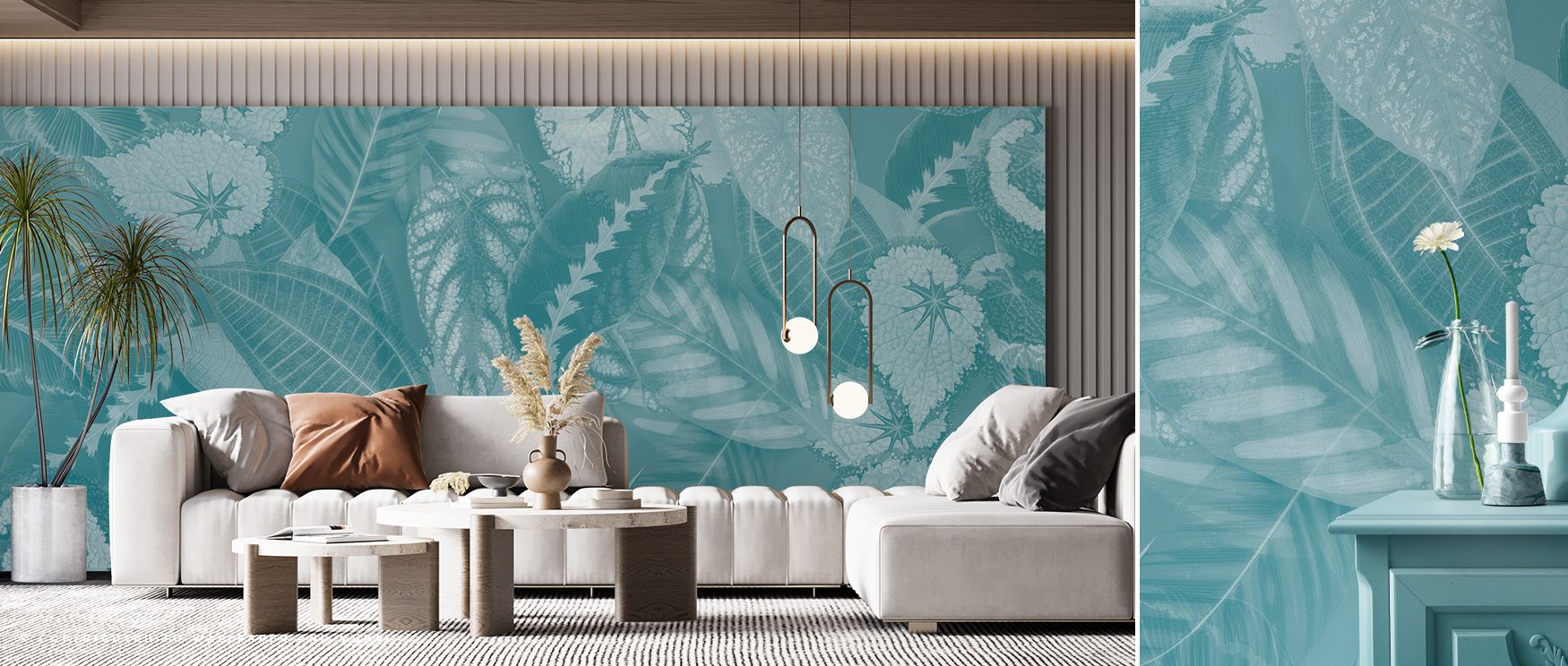 Secret Leaves Wallpaper communicates refinement through botanical foliage layered across muted palette. Its impression sustains calm sophistication, enriching interiors naturally. Bedrooms, offices, and living rooms benefit from its influence, which susta