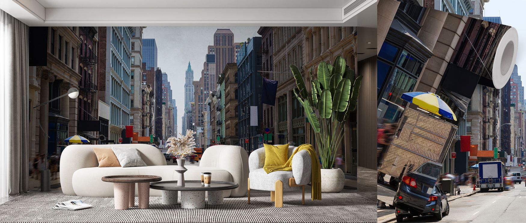 Soho Street View in Manhattan Wallpaper communicates cultural resonance through architectural motifs and street scenes layered in muted palette. Its impression sustains calm refinement, enriching interiors naturally. Bedrooms, offices, and living rooms ga