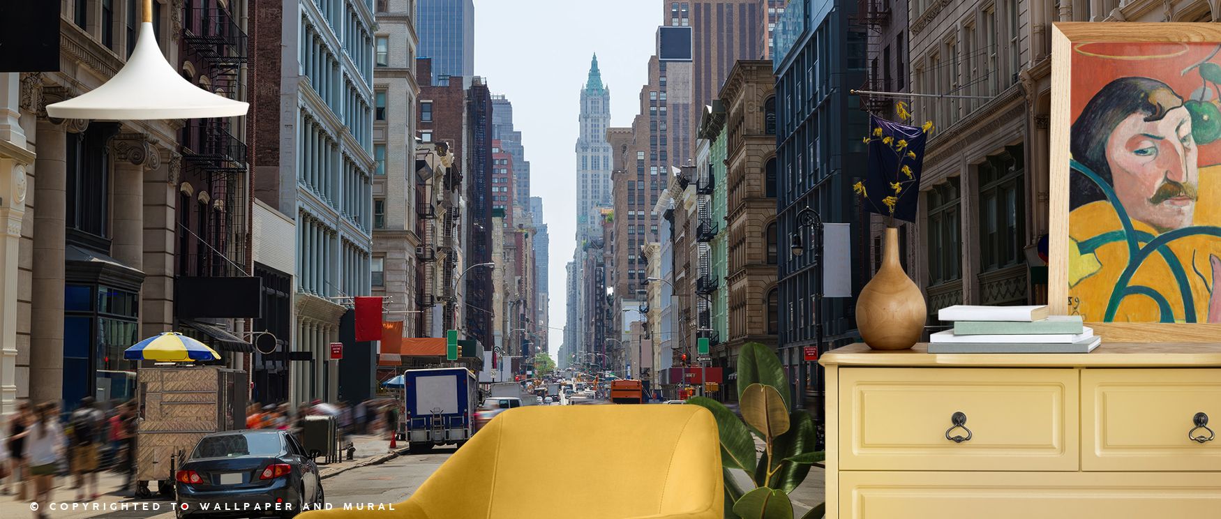 Soho Street View in Manhattan Wallpaper conveys resonance through muted tones layered with street details and architectural motifs. Its impression sustains calm refinement, enriching interiors naturally. Bedrooms, offices, and living rooms benefit from it