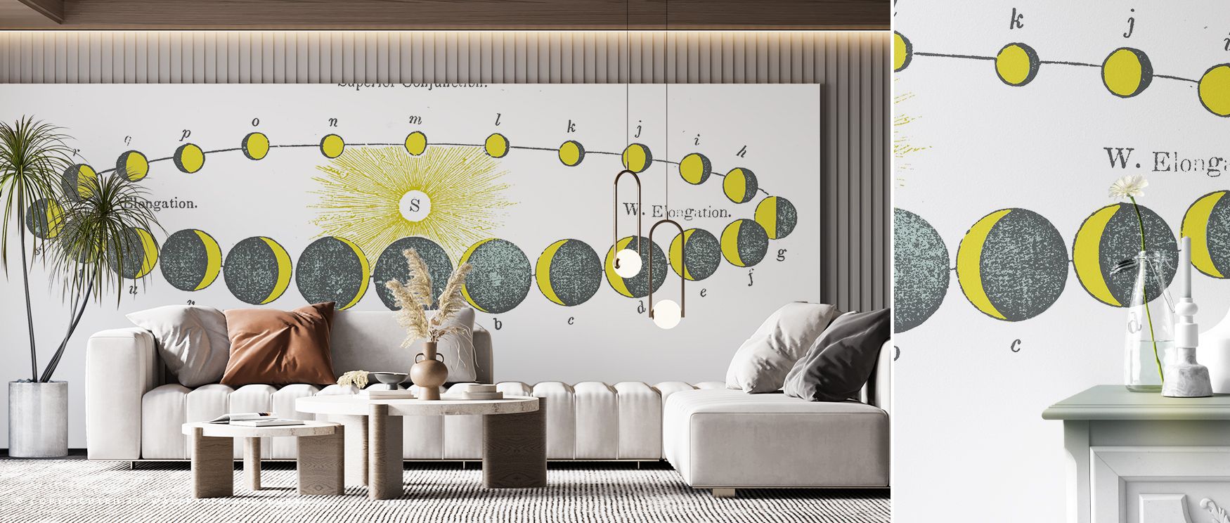 Solar Venus Light Wallpaper enhances interiors with muted palette layered with planetary motifs. Its impression sustains calm resonance, enriching spaces naturally. Bedrooms, offices, and living rooms gain inspiration from its influence, which sustains cr