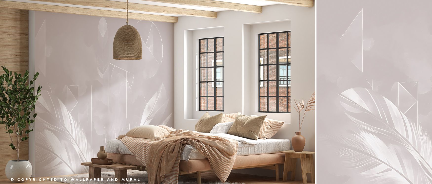 Solid Feather Geometry Warm Wallpaper reflects refinement through feather-inspired motifs layered in muted palette. Its impression conveys resonance, enriching interiors with calm refinement. Bedrooms, offices, and living rooms gain inspiration from its i