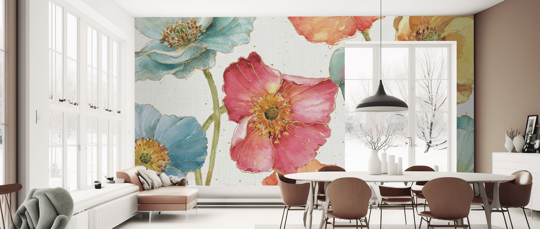 Blossoms of Spring Softies Wallpaper carry rhythm across muted backgrounds, producing floral imagery that softens walls, turning bedrooms, offices, or living rooms into spaces enriched with charm and calm balance, expressing seasonal grace within modern d