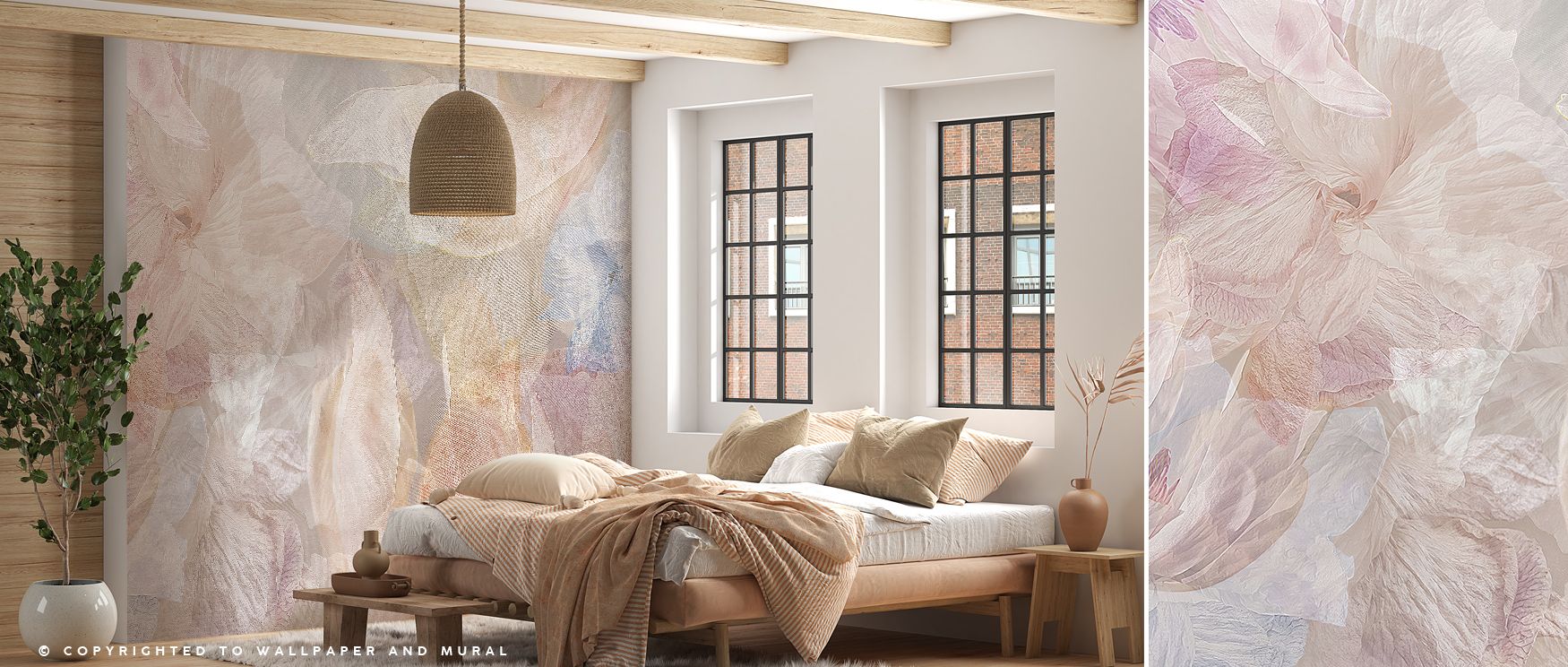 Dynamic spirals in Spring Tourbillion Wallpaper appear in layered tones that merge light and depth, producing imagery of motion that enhances walls with natural rhythm, creating bedrooms, offices, or living rooms that feel alive with energy while remainin