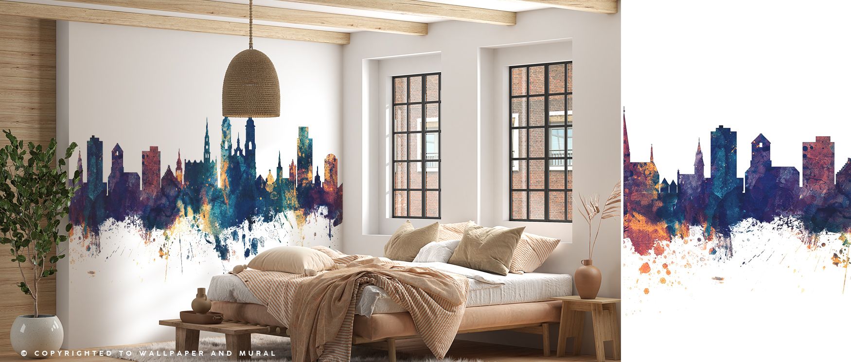 The cityscape within St Gallen Skyline Wallpaper expands across surfaces with rhythm of heritage, where contrasting tones create sophistication, enriching offices, bedrooms, or living rooms with imagery of Swiss elegance rendered in decorative artistry an