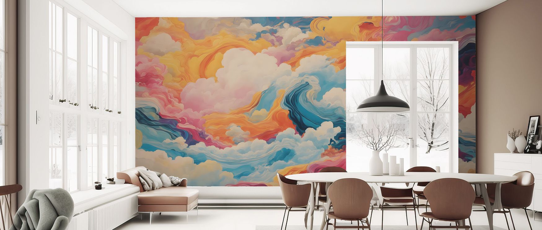 Stairway to Heaven Wallpaper conveys atmosphere of quiet transcendence, where stairway imagery rises gracefully across surfaces, shaping bedrooms, offices, or living rooms into interiors enriched with timeless elegance, reflective calm, and decorative spi