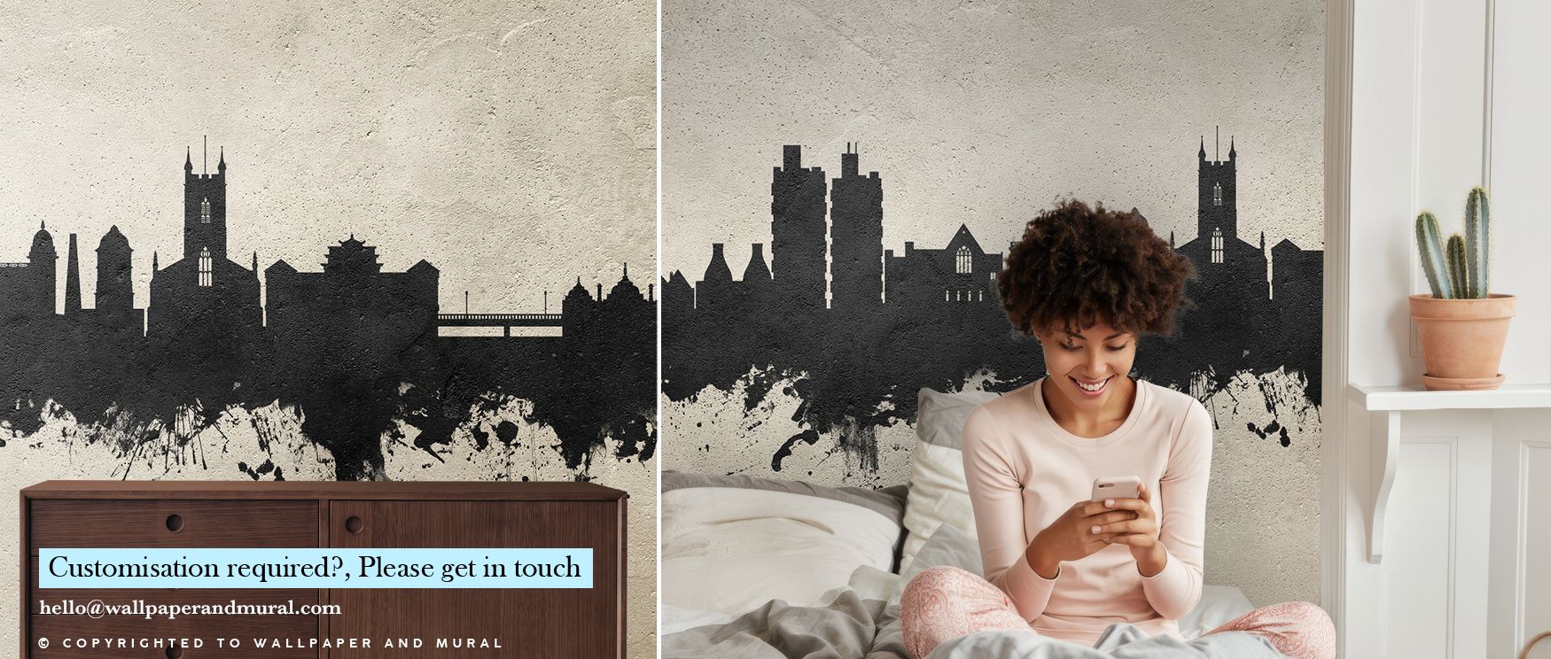 Stoke-on-Trent Skyline Concrete Wallpaper conveys imagery of architectural depth through textured rhythm, creating atmosphere that enriches interiors like bedrooms, offices, or living rooms with historical artistry and decorative refinement. 