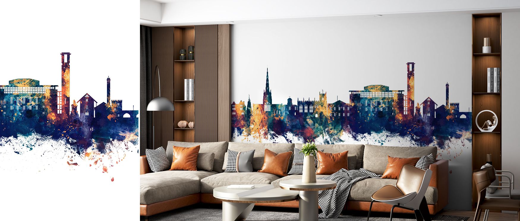 Stratford-upon-Avon Skyline Blue & Bronze Wallpaper translates historical resonance into decorative imagery, producing atmosphere of refinement that enriches living rooms, offices, or bedrooms with cultural charm and artistic sophistication. 