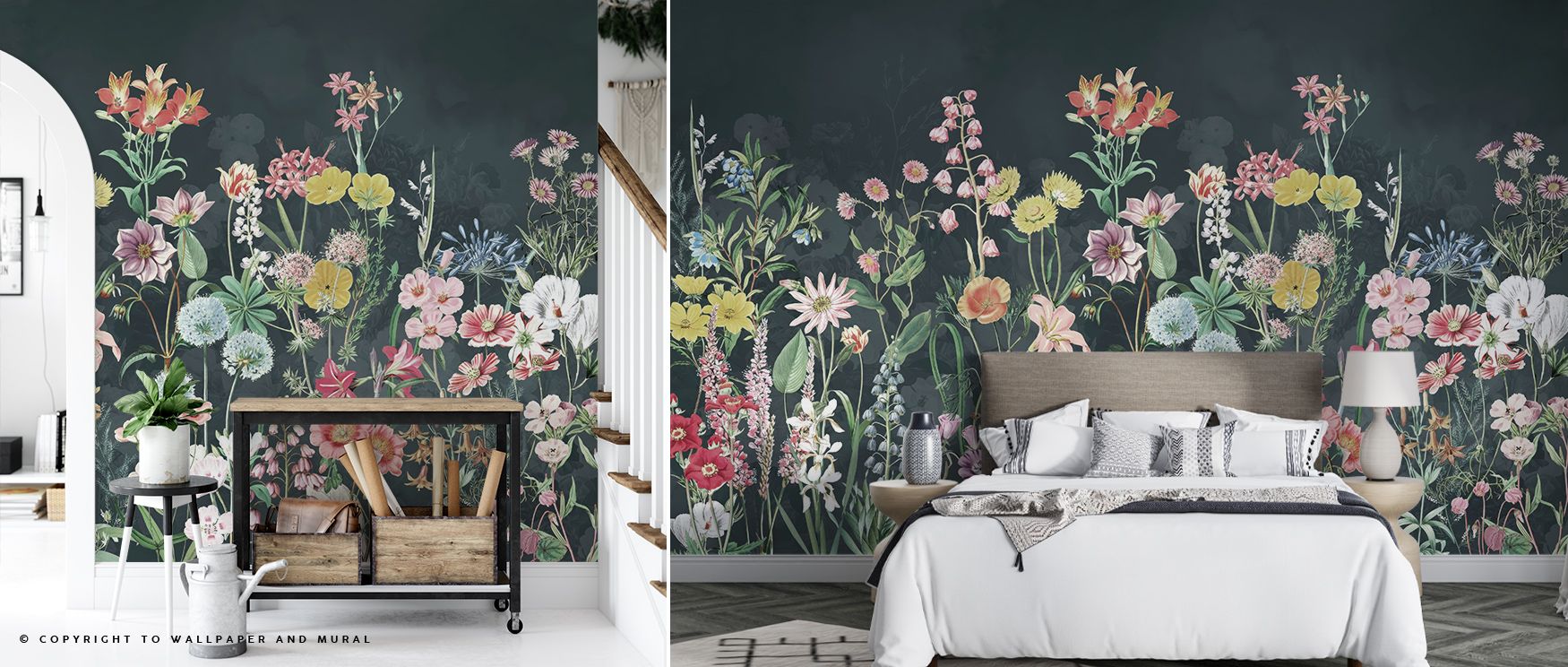Summer Meadow Wallpaper reveals floral charm as details stretch across surfaces, enriching bedrooms or offices with atmosphere of decorative artistry, natural balance, and poetic refinement that feels lively and calm. 