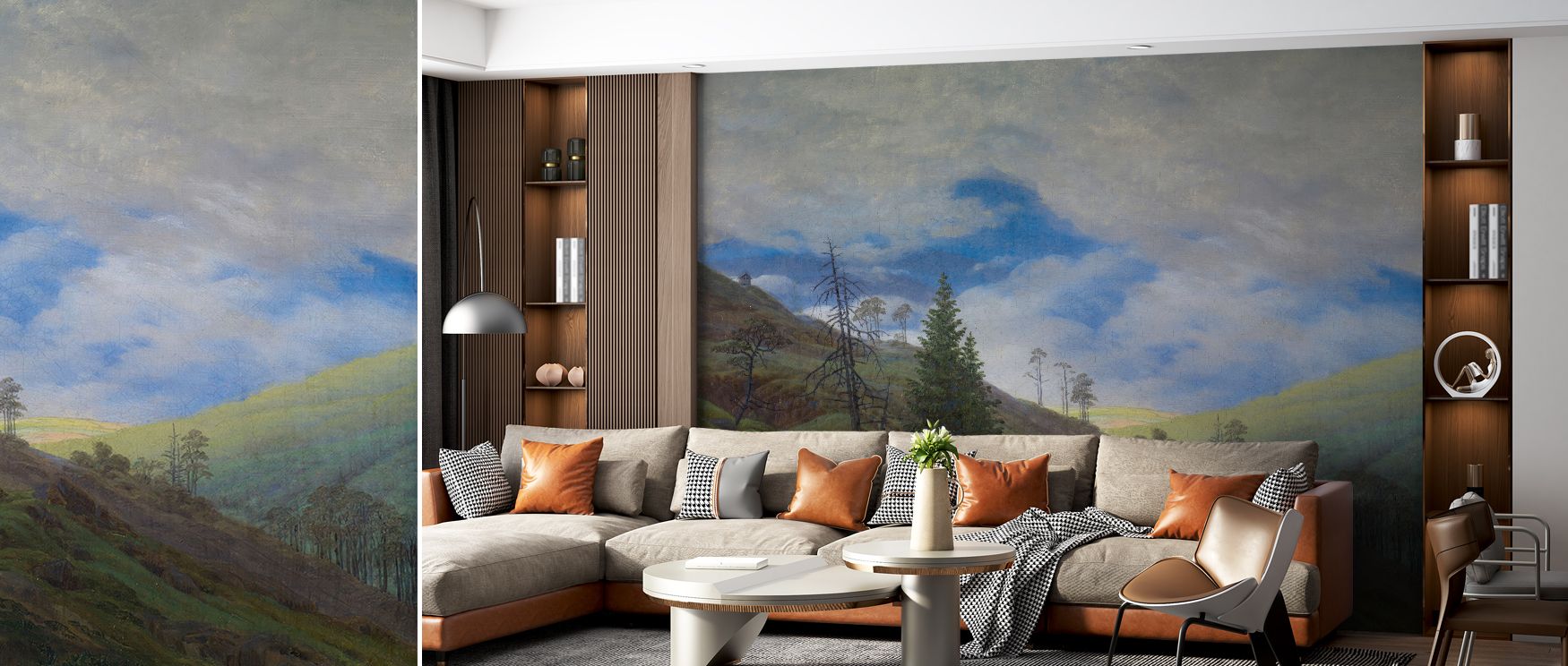 In Sunburst in the Riesengebirge Wallpaper, natural imagery of brilliance emerges, producing atmosphere that fills offices, bedrooms, or living rooms with refined decorative charm, balance, and cultural resonance expressed through rhythm of light. 