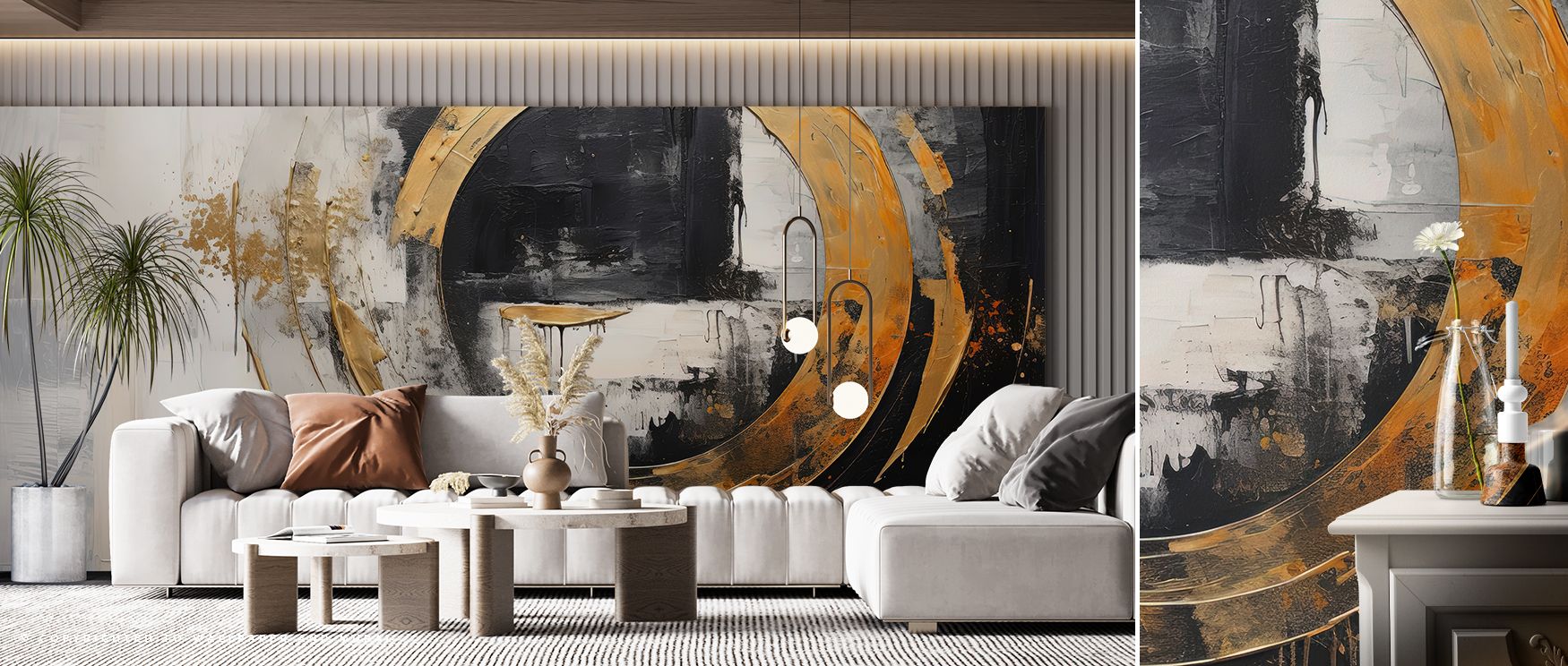 Surfaces glow in Sunny Sphere Wallpaper as spheres expand in luminous rhythm, producing atmosphere of vitality that enriches bedrooms, offices, or living rooms with decorative resonance and refined artistry. 