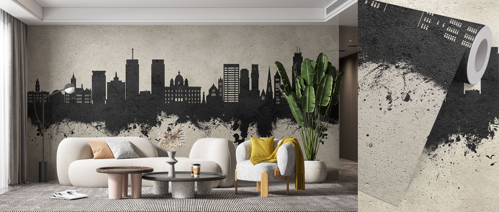 In Syracuse New York Skyline Concrete Wallpaper, urban imagery emerges with rhythm and texture, enriching bedrooms or offices with atmosphere of cultural artistry, decorative presence, and timeless refinement. 