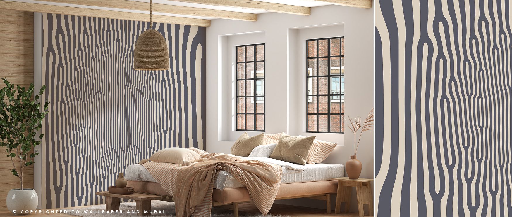 Transcendent Mystical Pattern Charm Wallpaper radiates with luminous motifs that flow in swirling rhythm, adding depth and artistry. This refined design enriches interiors with elegance, turning walls into decorative landscapes. Its atmosphere resonates w