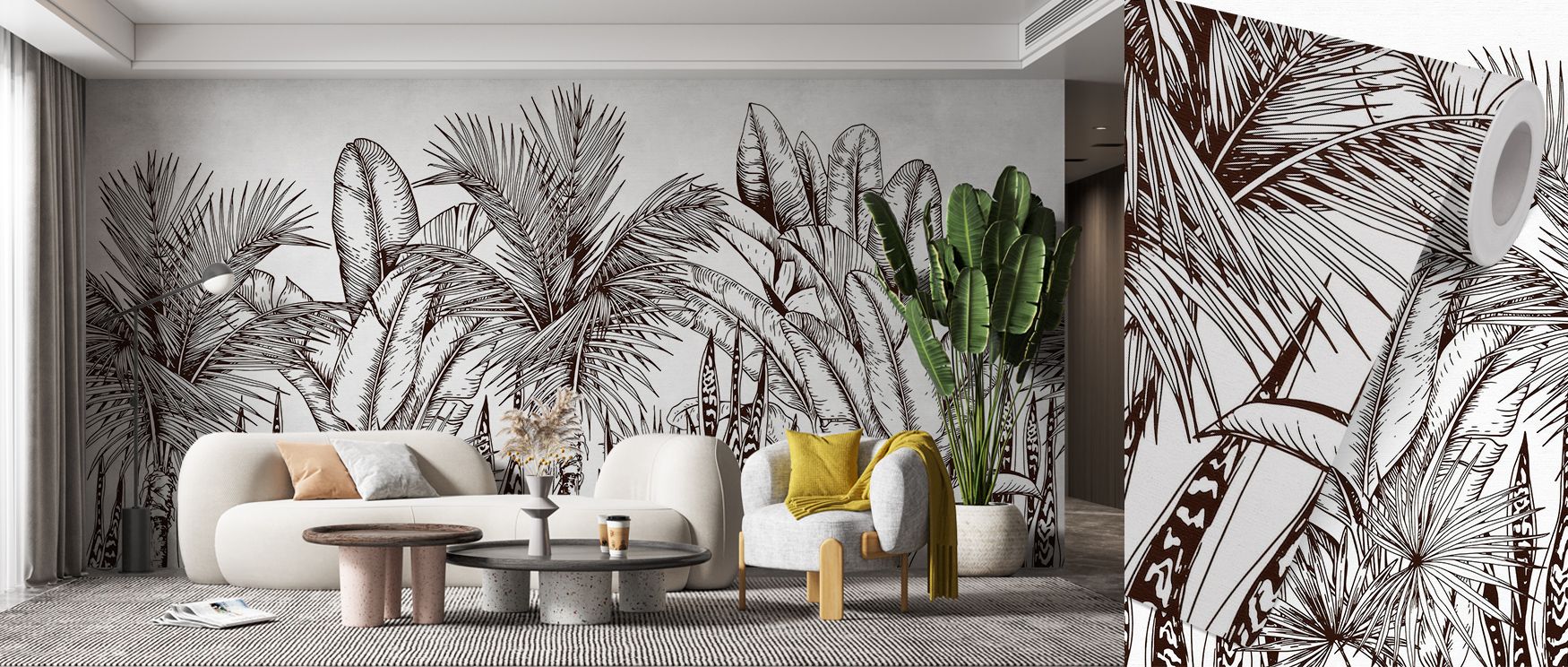 With Tropical Palm Forest Nature Charm Wallpaper, palm forests expand across walls in graceful rhythm, adding energy and charm. The design enriches atmosphere with vibrancy, making interiors glow with cultivated brilliance. Bedrooms or lounges are transfo