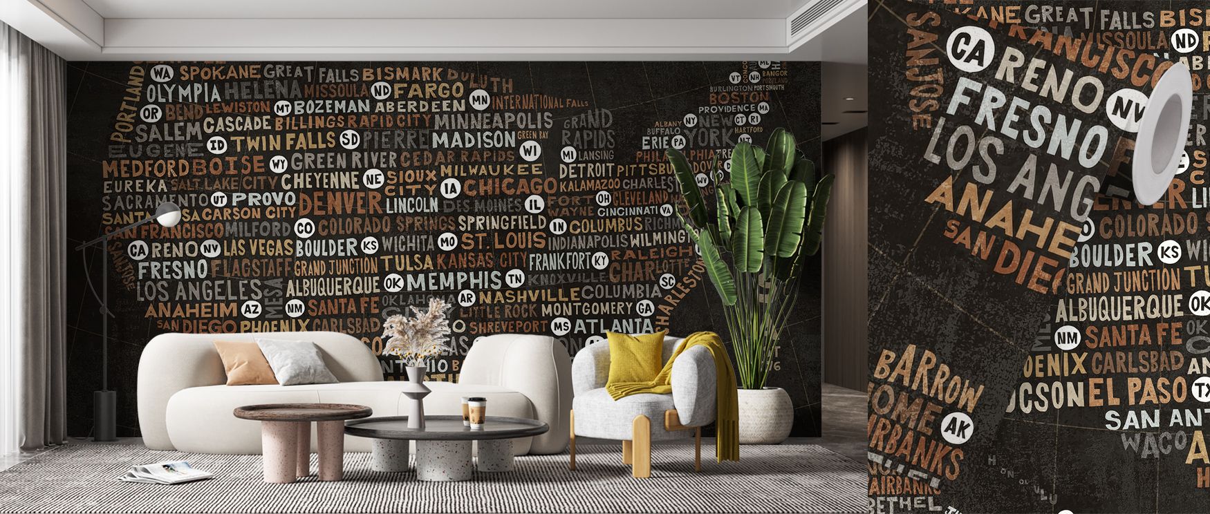 US City Map Black Urban Wallpaper glows with refinement as cartographic lines flow across dark surfaces. The design enriches atmosphere with artistry, turning walls into expressive decorative landscapes. Interiors glow with sophistication, making bedrooms
