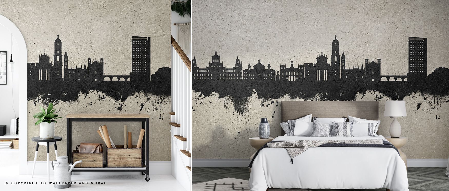 Valladolid Spain Skyline Concrete Texture Wallpaper glows with historical artistry as architectural silhouettes stretch across softened hues. Each detail enriches atmosphere with charm, creating walls alive with elegance. Interiors glow with refinement, o