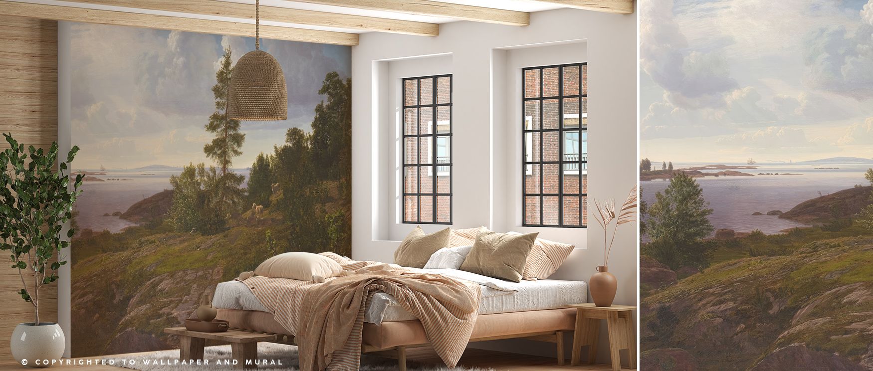 View of Archipelago Elleholm Blekinge Wallpaper embodies calm as scenic horizons drift across softened waters. Each motif enriches atmosphere with artistry, creating walls alive with decorative serenity. Interiors glow with refinement, offering lounges or