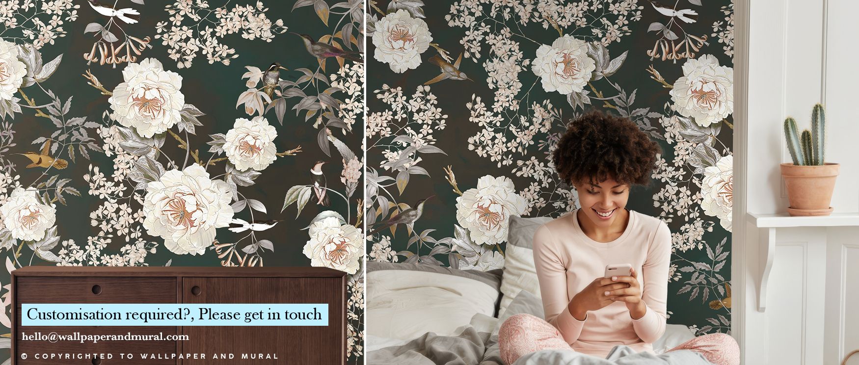 Vintage Flowers Dark Green Botanical Wallpaper embodies sophistication as blossoms appear across deep green surfaces. Each detail enriches atmosphere with artistry, creating cultivated brilliance. Interiors glow with refinement, offering lounges or bedroo