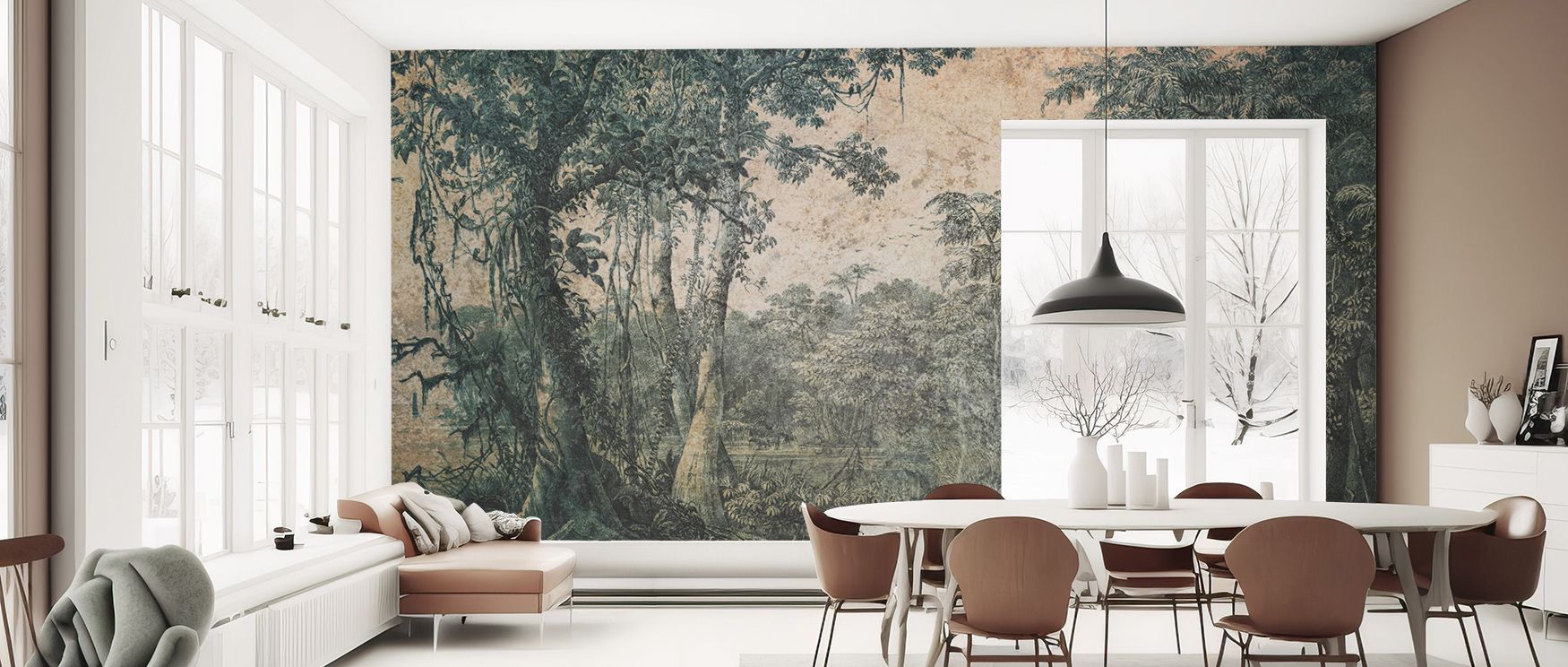 Vintage Lush Botanical Charm Wallpaper captures elegance as botanical patterns extend across softened hues with artistry. Each detail enriches atmosphere with refinement, turning walls into cultivated landscapes. Bedrooms or lounges glow with decorative b