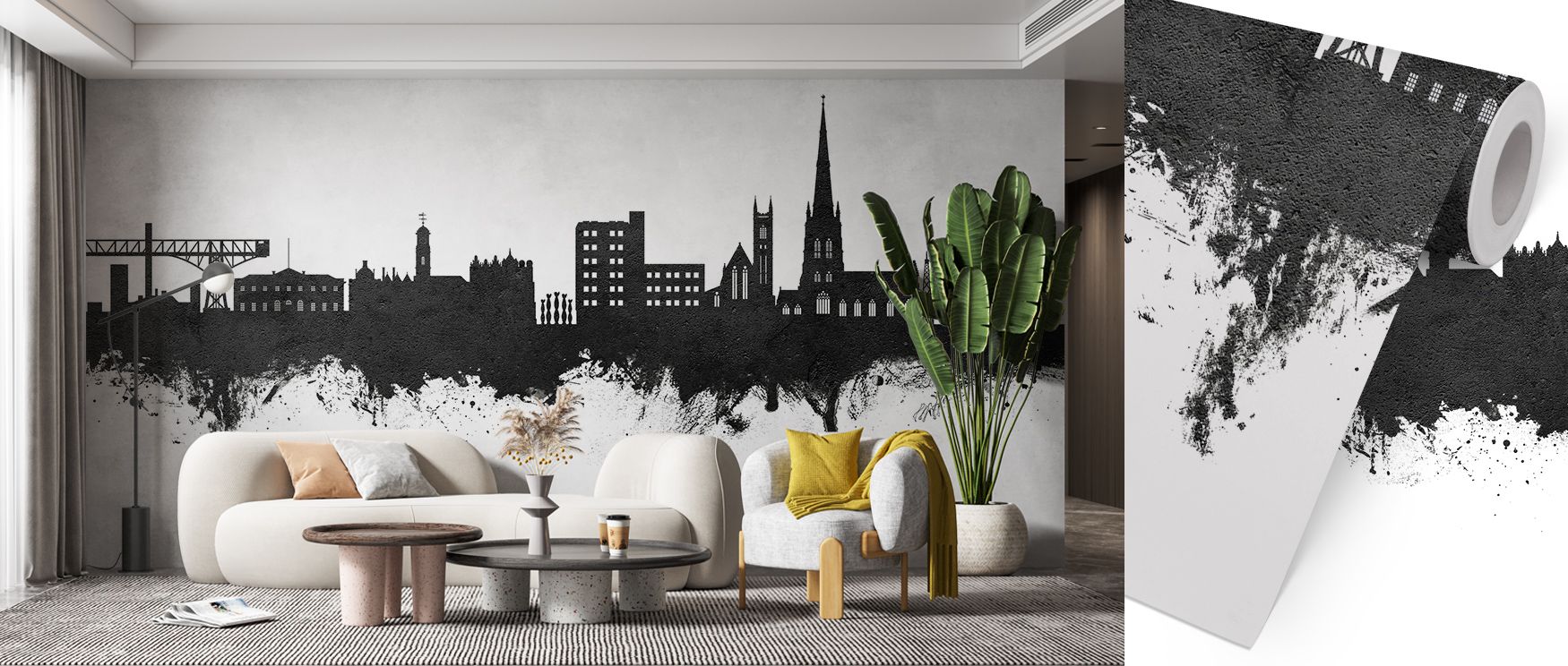 With Warrington England Skyline Black White Wallpaper, monochrome imagery flows in elegant rhythm. Each motif enriches atmosphere with artistry, making interiors glow with refinement. Offices or bedrooms gain cultivated presence enriched by heritage charm
