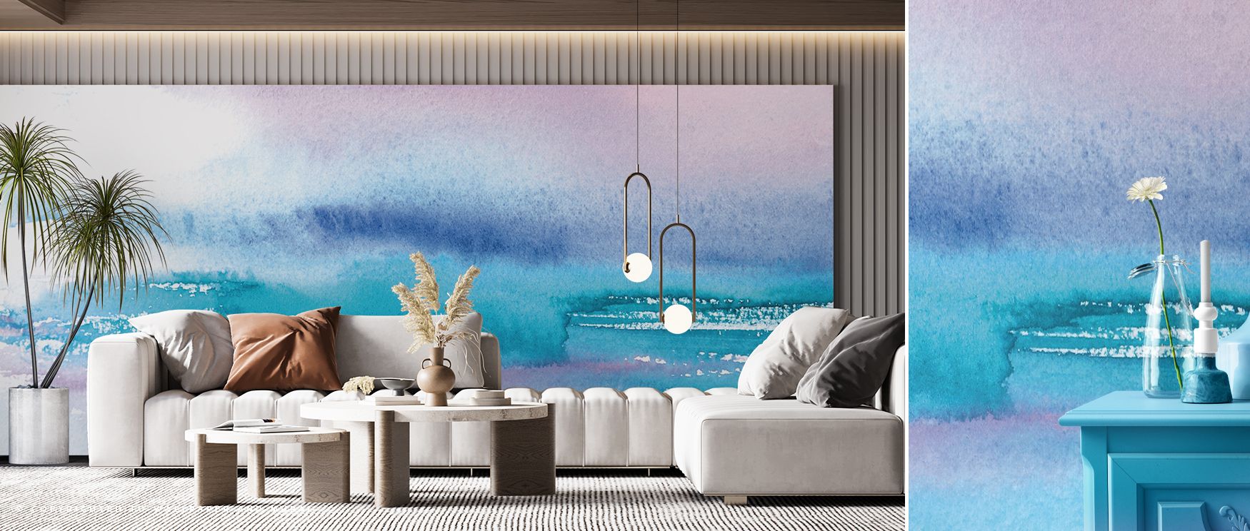 Washed Sunset Serene Horizon Wallpaper reveals artistry as radiant hues extend across softened tones. Each detail enriches atmosphere with refinement, turning interiors into cultivated spaces. Bedrooms or lounges glow with brilliance shaped by calm. 