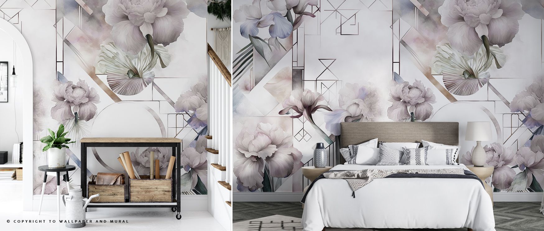Watercolor Geometry Shine Artistic Wallpaper shines with refinement as geometric details extend across softened hues. Each motif enriches atmosphere with artistry, making interiors glow with brilliance. Bedrooms or lounges glow with cultivated decorative 