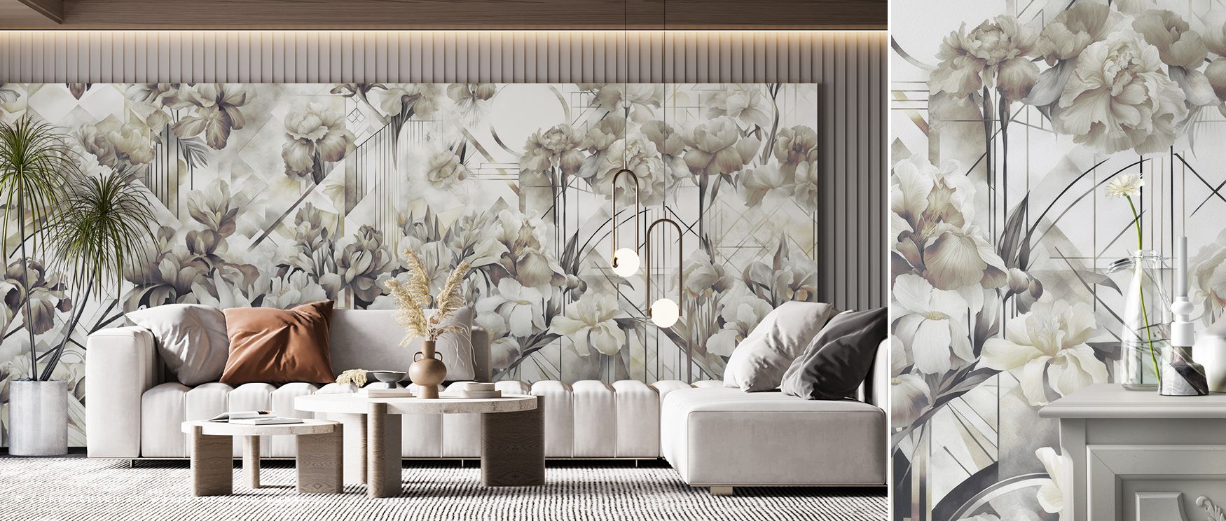 Watercolor Irises Green Floral Wallpaper reveals artistry as blossoms extend across softened tones. Each detail enriches atmosphere with refinement, turning walls into cultivated landscapes. Bedrooms or lounges glow with brilliance enriched by decorative 