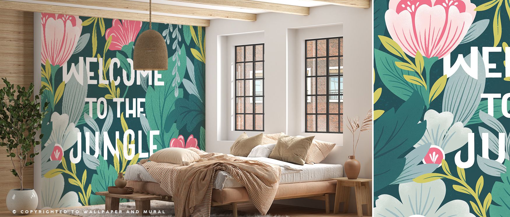 In Welcome to the Jungle Wallpaper, natural vibrancy finds refined form. Every curve of greenery connects fluidly, establishing rhythm within the composition. Its seamless nature makes spaces feel open, while shadows and highlights enhance the sense of la