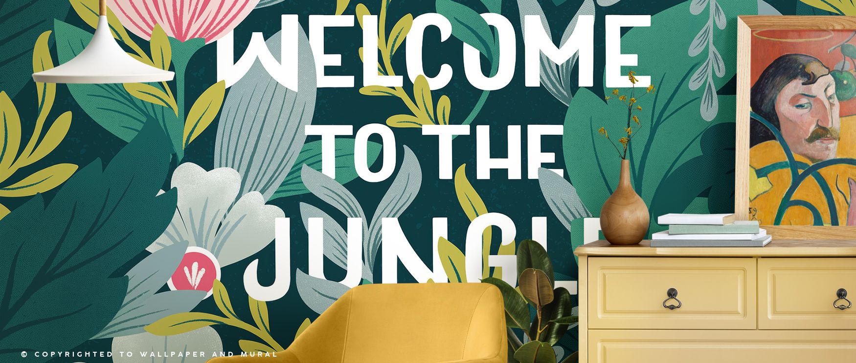 With Welcome to the Jungle Wallpaper, natural charm translates into walls filled with vibrancy. Each leaf connects, weaving motion into stillness. The pattern expands gracefully, making interiors feel both alive and cohesive in tone. 