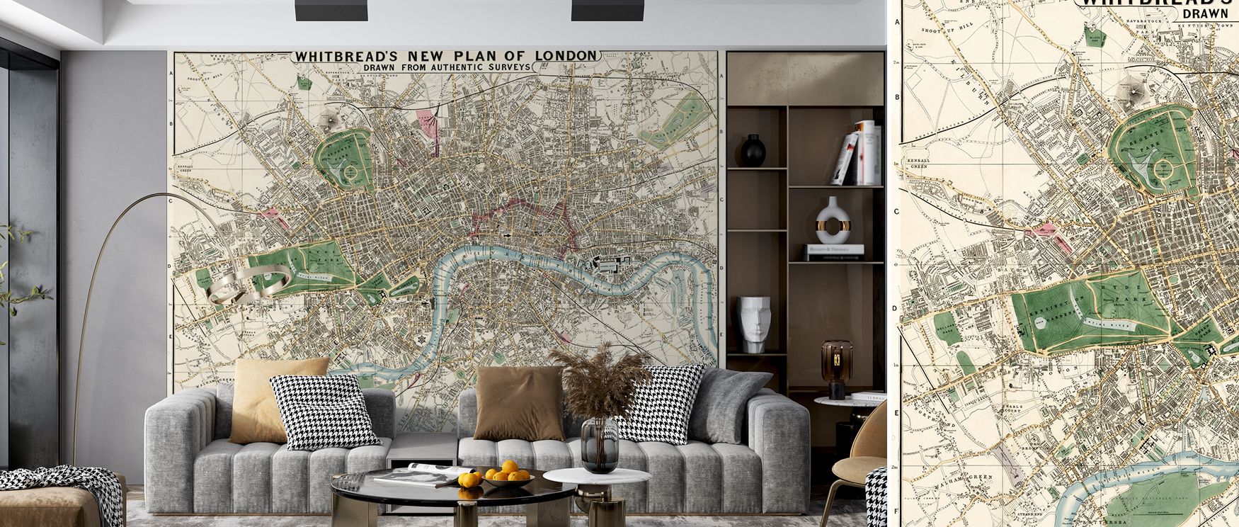 Whitbread's London Wallpaper creates timeless atmosphere as London imagery unfolds across the surface, enriching bedrooms or living rooms with cultural charm, producing decorative flow that reflects historical elegance in refined tones. 