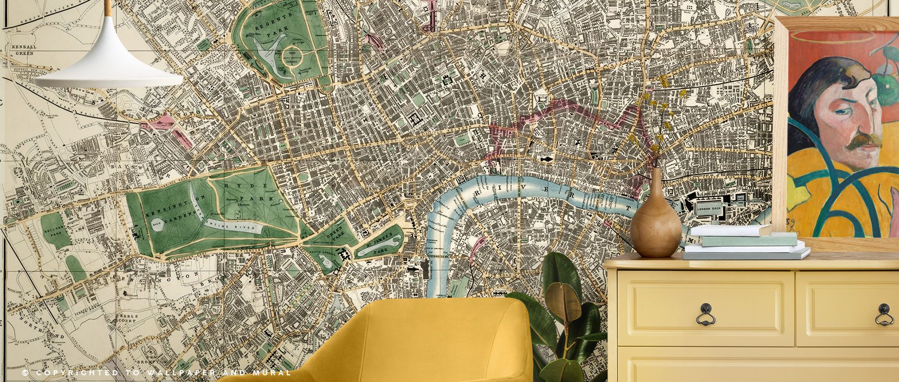 Whitbread's London Wallpaper turns the wall into a stage for architectural charm, weaving city scenes with heritage rhythm that enriches bedrooms or living rooms with cultural atmosphere, offering design that feels both refined and detailed. 
