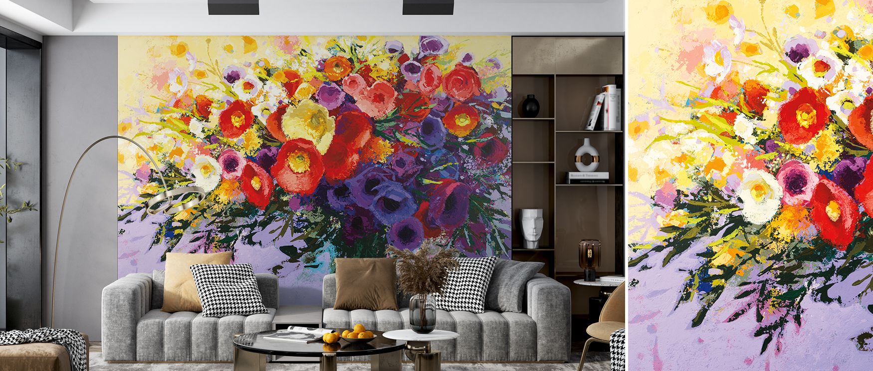 Wild and Flowery Wallpaper paints imagery of blossoms scattered in graceful balance, enriching bedrooms or offices with atmosphere of decorative refinement, floral artistry, and timeless charm that feels fresh and elegant.