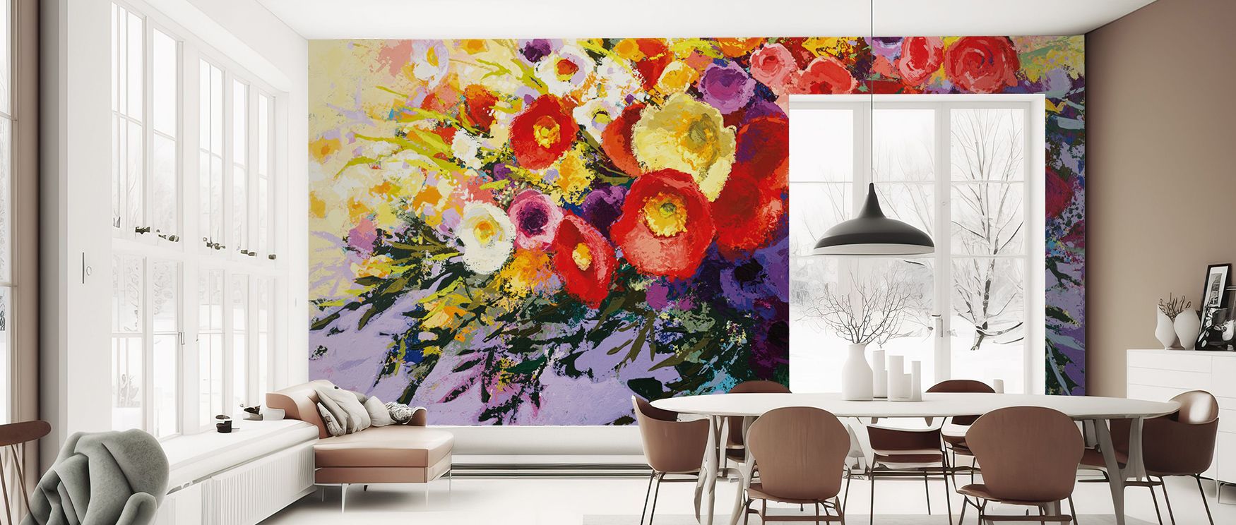Wild and Flowery Wallpaper conveys floral refinement through blossoms arranged with rhythm, enriching bedrooms or living rooms with atmosphere of decorative artistry, natural charm, and timeless presence that feels vibrant and elegant. 