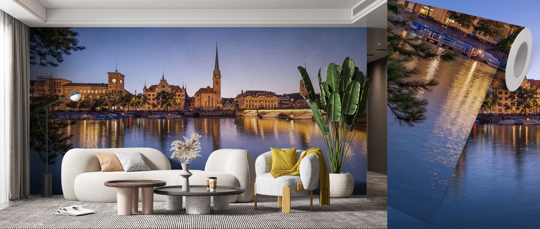 In Zurich Strolls Wallpaper, scenic forms carry rhythm across surfaces, enriching bedrooms or offices with atmosphere of decorative refinement, cultural artistry, and timeless Swiss charm that feels balanced and serene. 